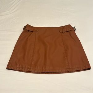 Free People vegan leather skirt